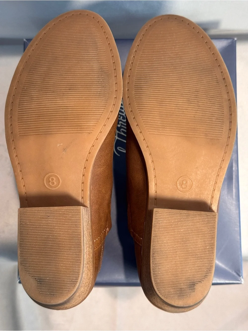 Universal Thread Cognac Brown Slip-On Ankle Booties